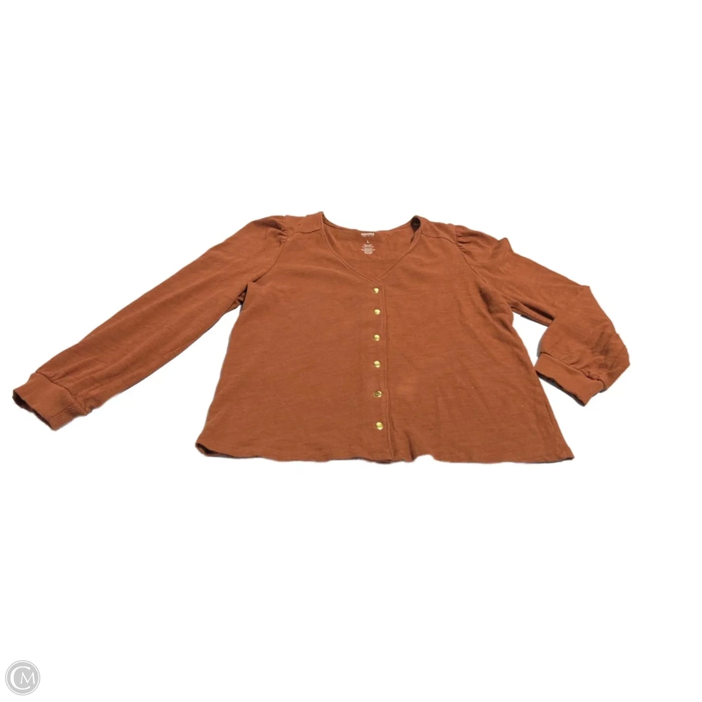 Top Long Sleeve By Sonoma In Brown, Size: L