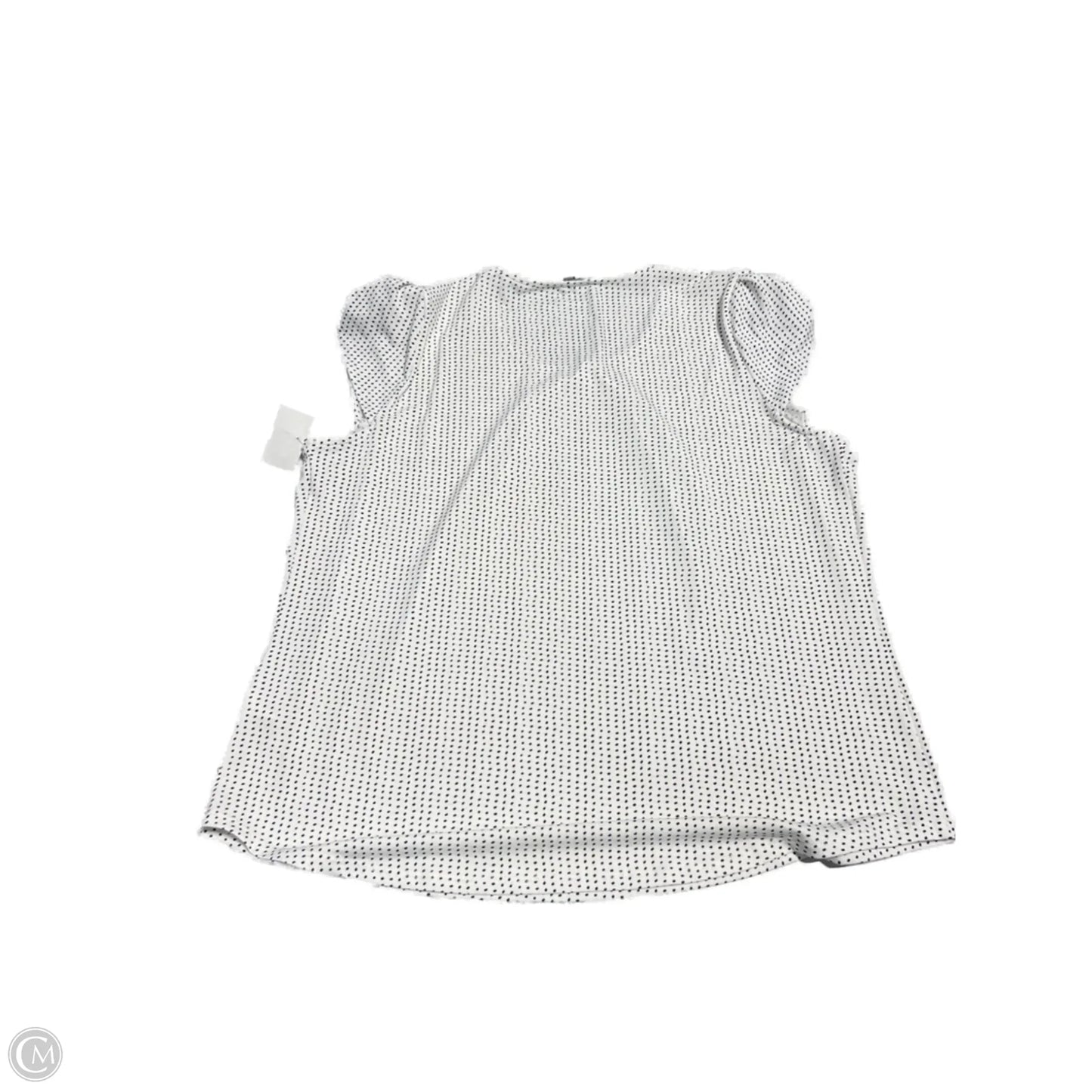 Top Short Sleeve By Adrianna Papell In Polkadot Pattern, Size: L