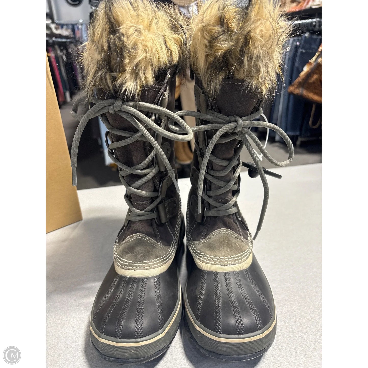 Boots Knee Heels By Sorel In Tan, Size: 8