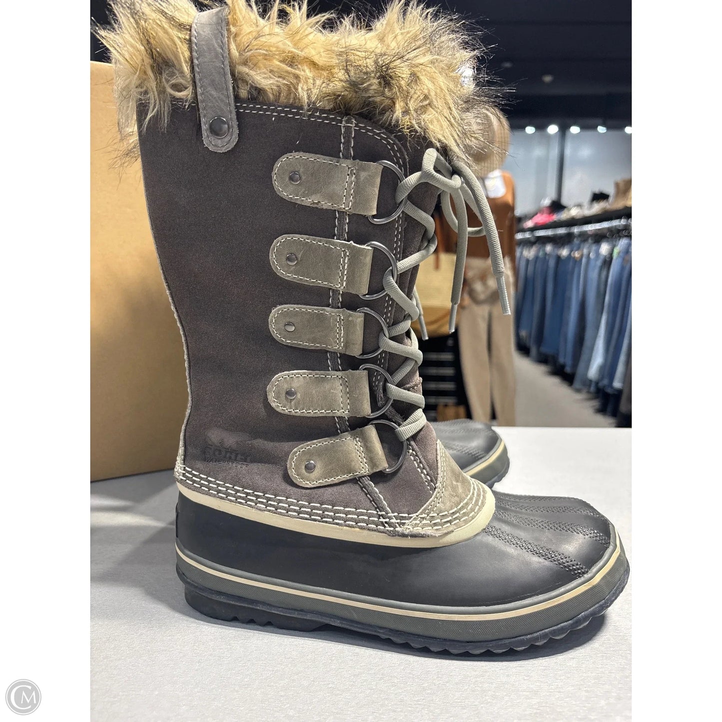 Boots Knee Heels By Sorel In Tan, Size: 8