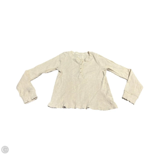 Top Long Sleeve By Aerie In Cream, Size: Xl