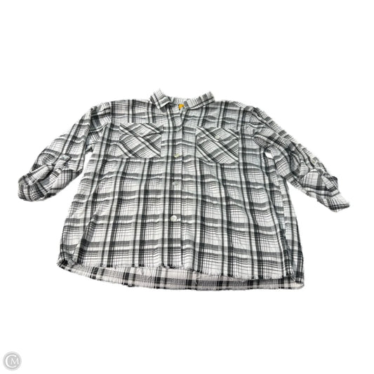 Top Long Sleeve By Ruby Rd In Black & White, Size: 1x