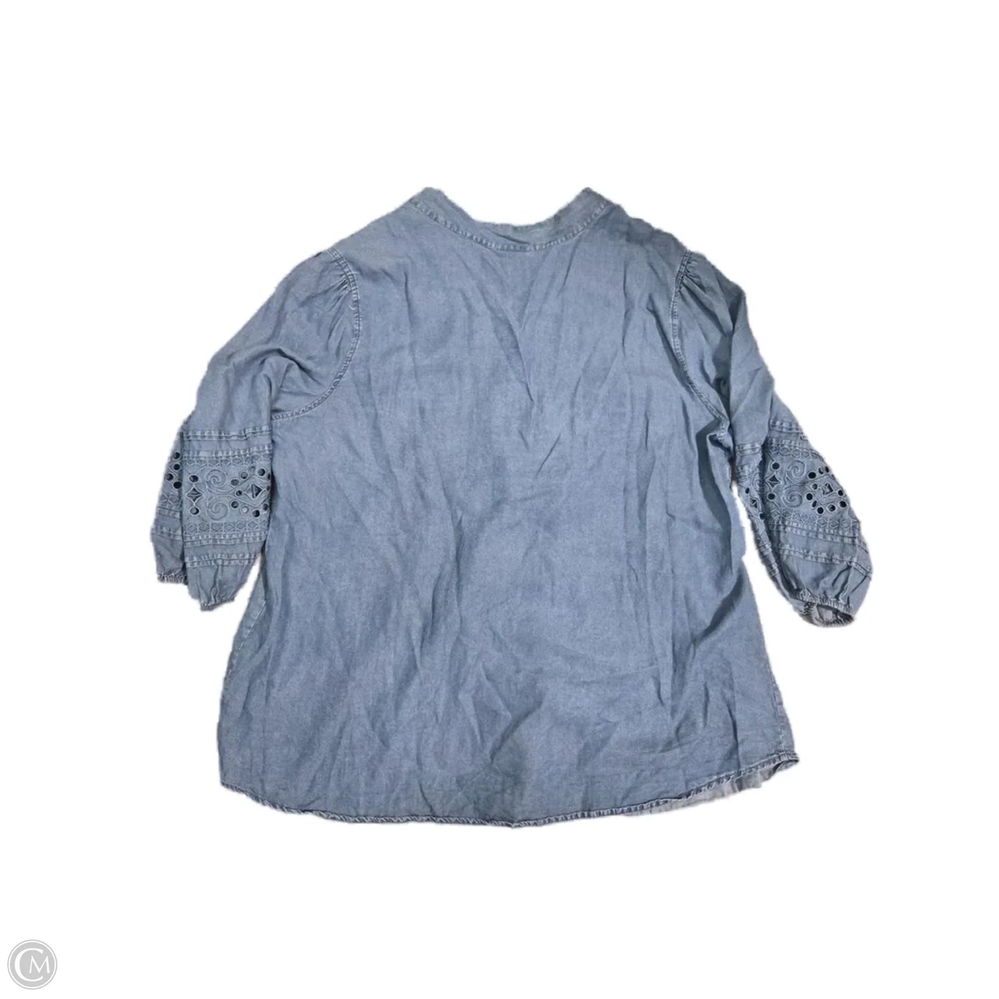 Top 3/4 Sleeve By Ruby Rd In Blue, Size: 1x