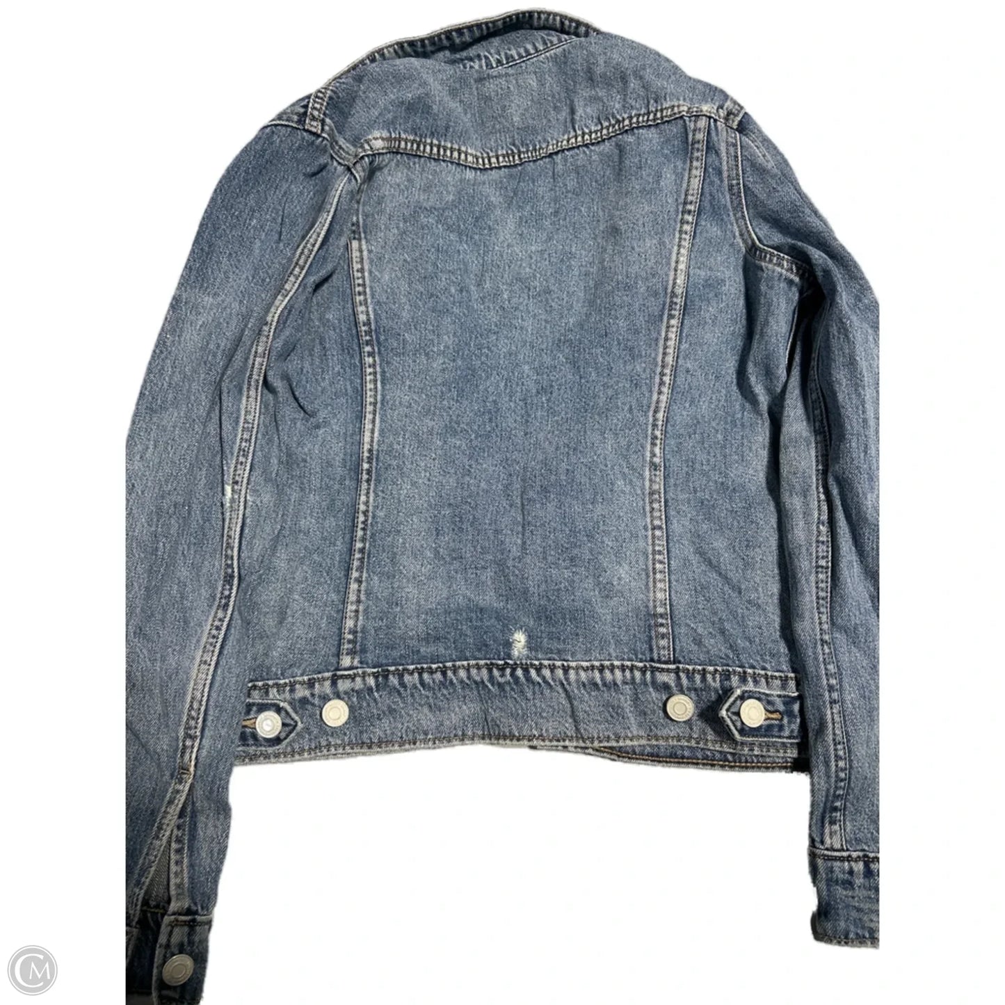 Jacket Denim By Lucky Brand In Blue Denim, Size: S