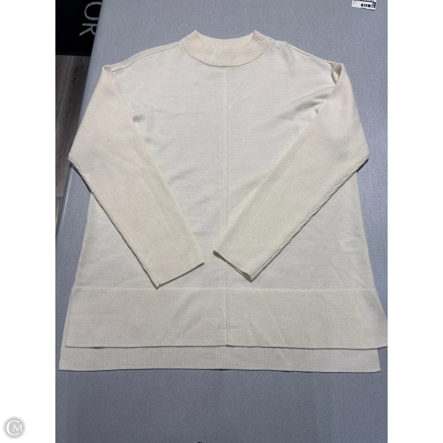 Top Long Sleeve By Talbots In Cream, Size: L