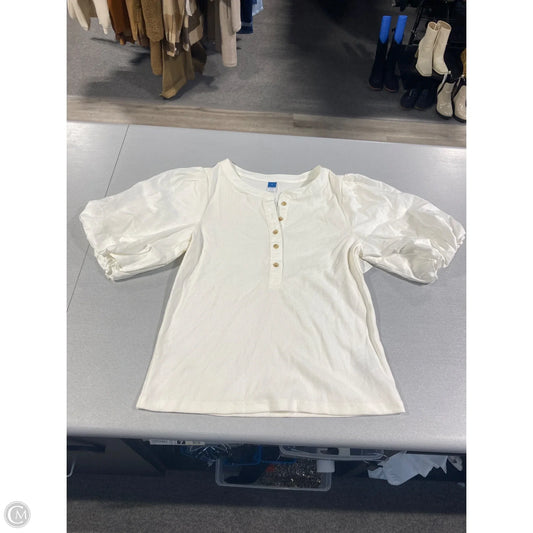 Top Short Sleeve Basic By Old Navy In Cream, Size: L