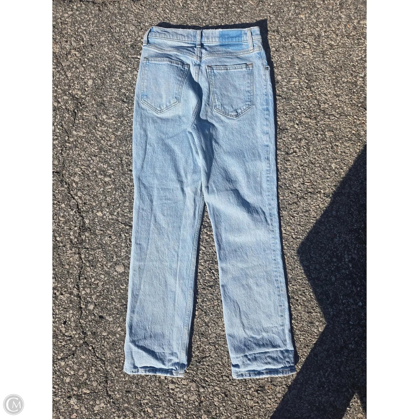 Jeans Straight By Abercrombie And Fitch In Blue Denim, Size: 0