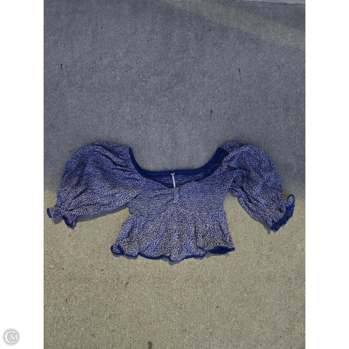 Top 3/4 Sleeve By Free People In Blue, Size: Sp