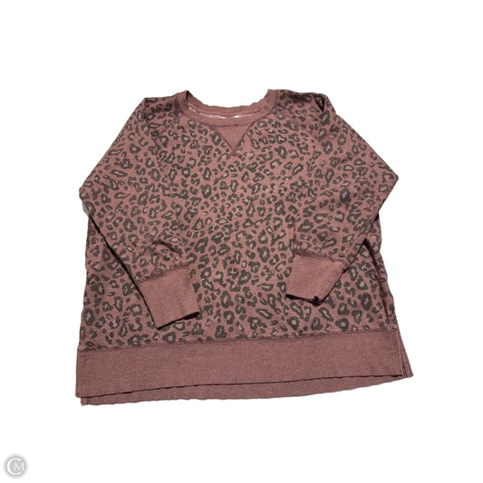 Top Long Sleeve By Maurices In Animal Print, Size: Xxl