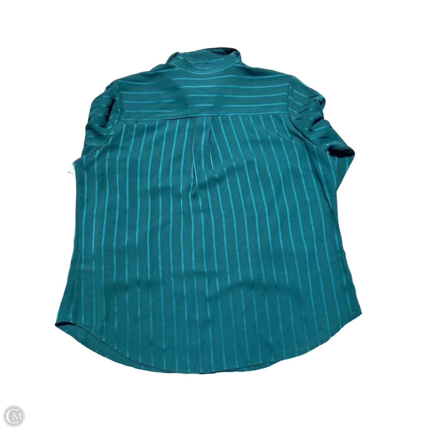Blouse Long Sleeve By Nine West In Teal, Size: 1x