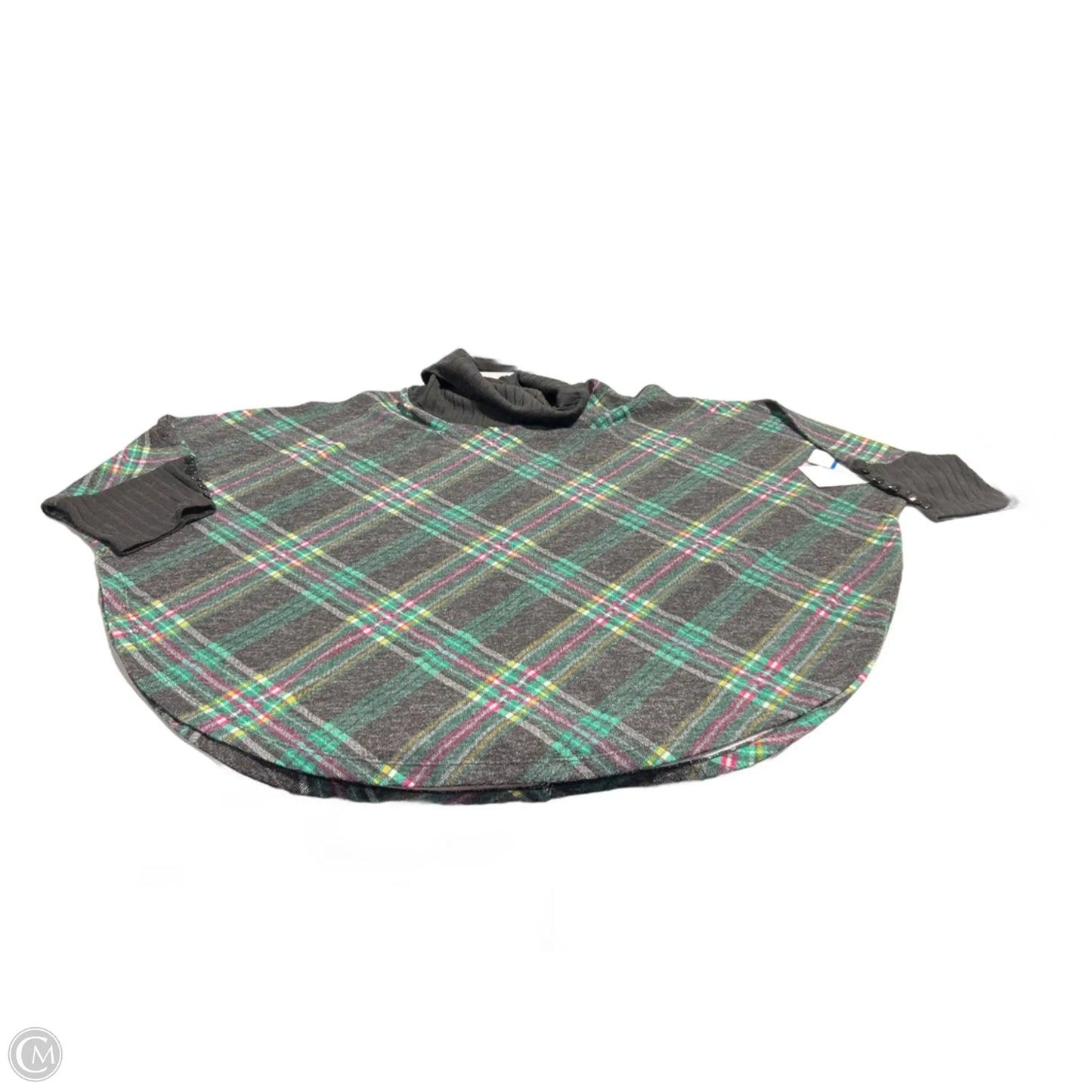 Shawl By Multiples In Plaid Pattern, Size: Xl