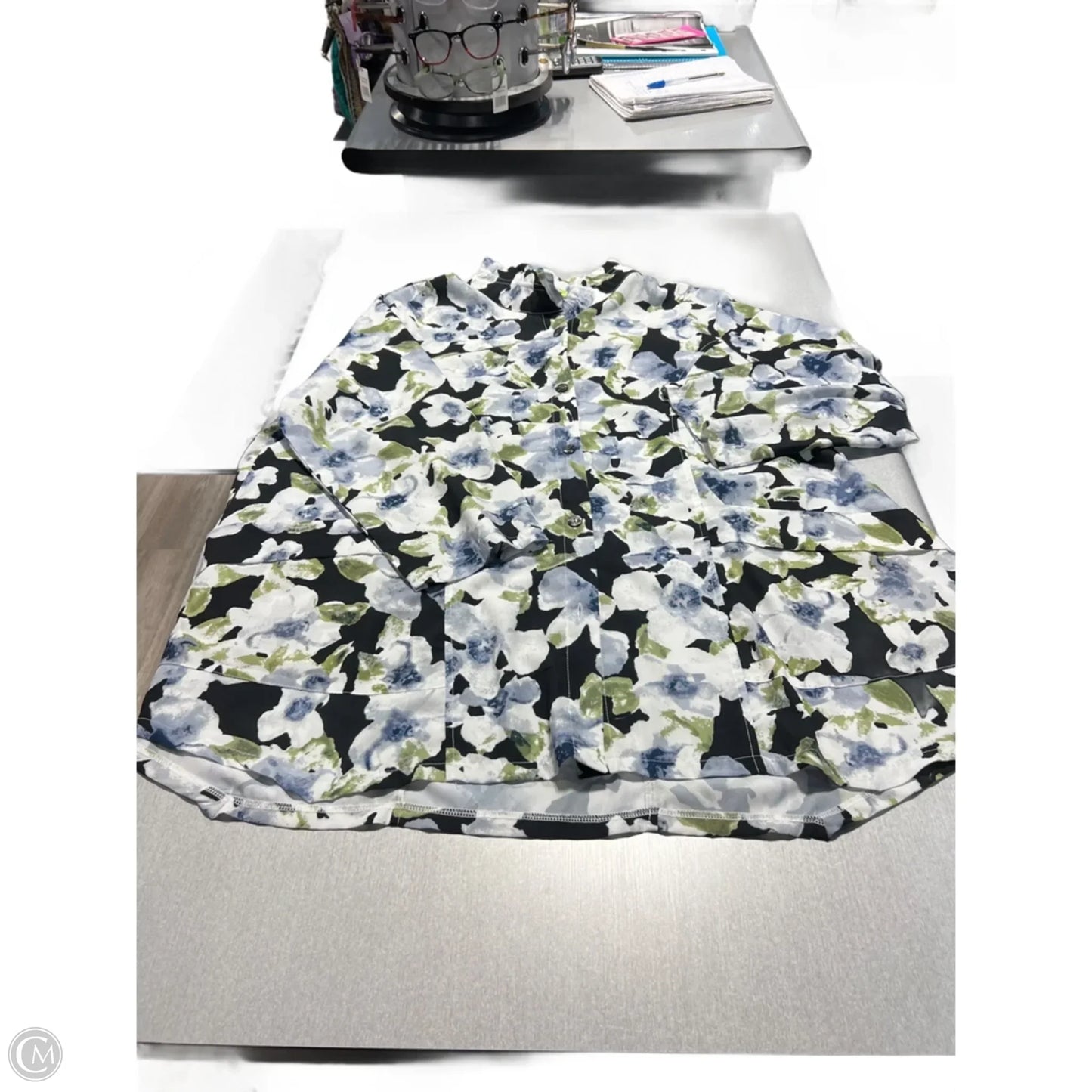 Blouse Long Sleeve By Cmc In Floral Print, Size: 3x