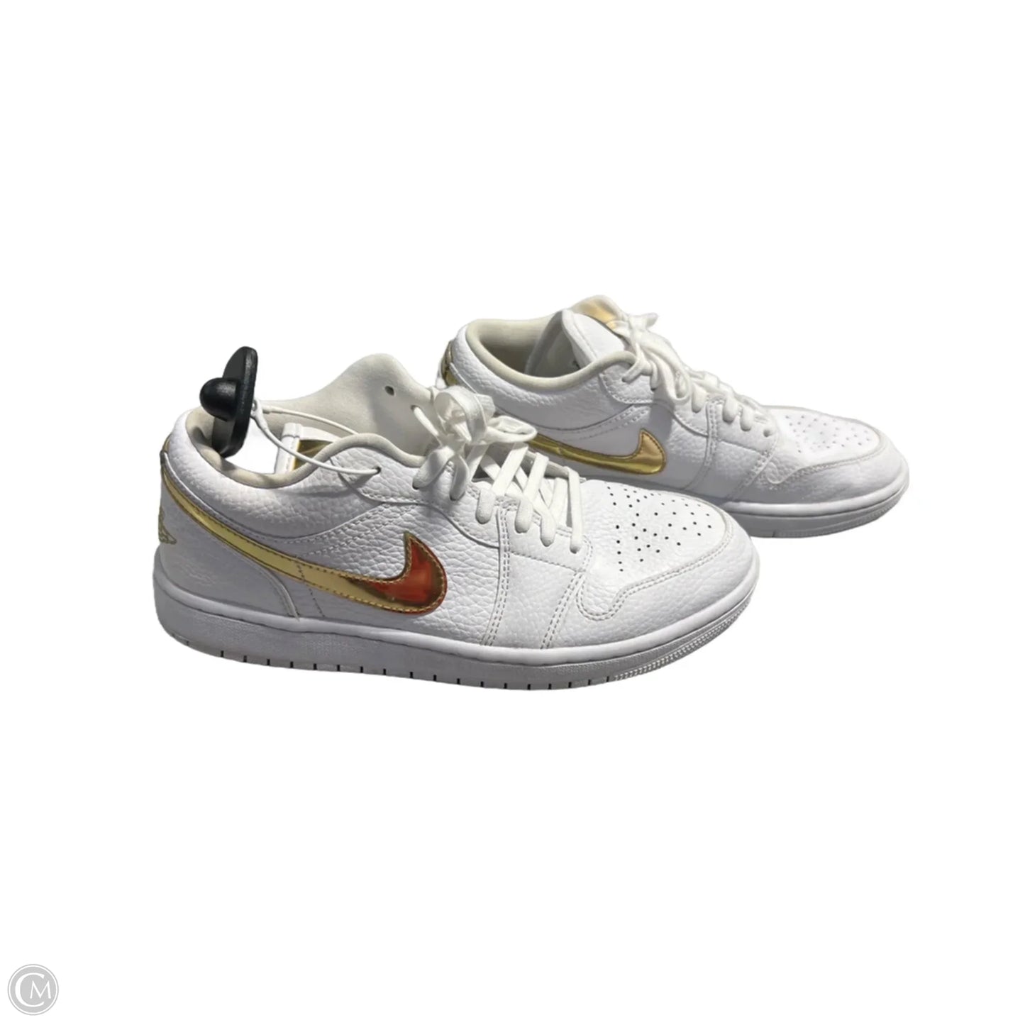 Shoes Sneakers By Nike In Gold & White, Size: 8