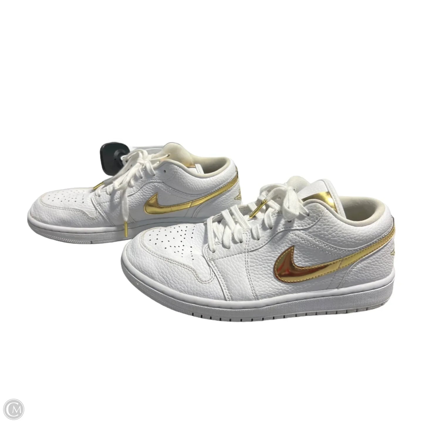Shoes Sneakers By Nike In Gold & White, Size: 8