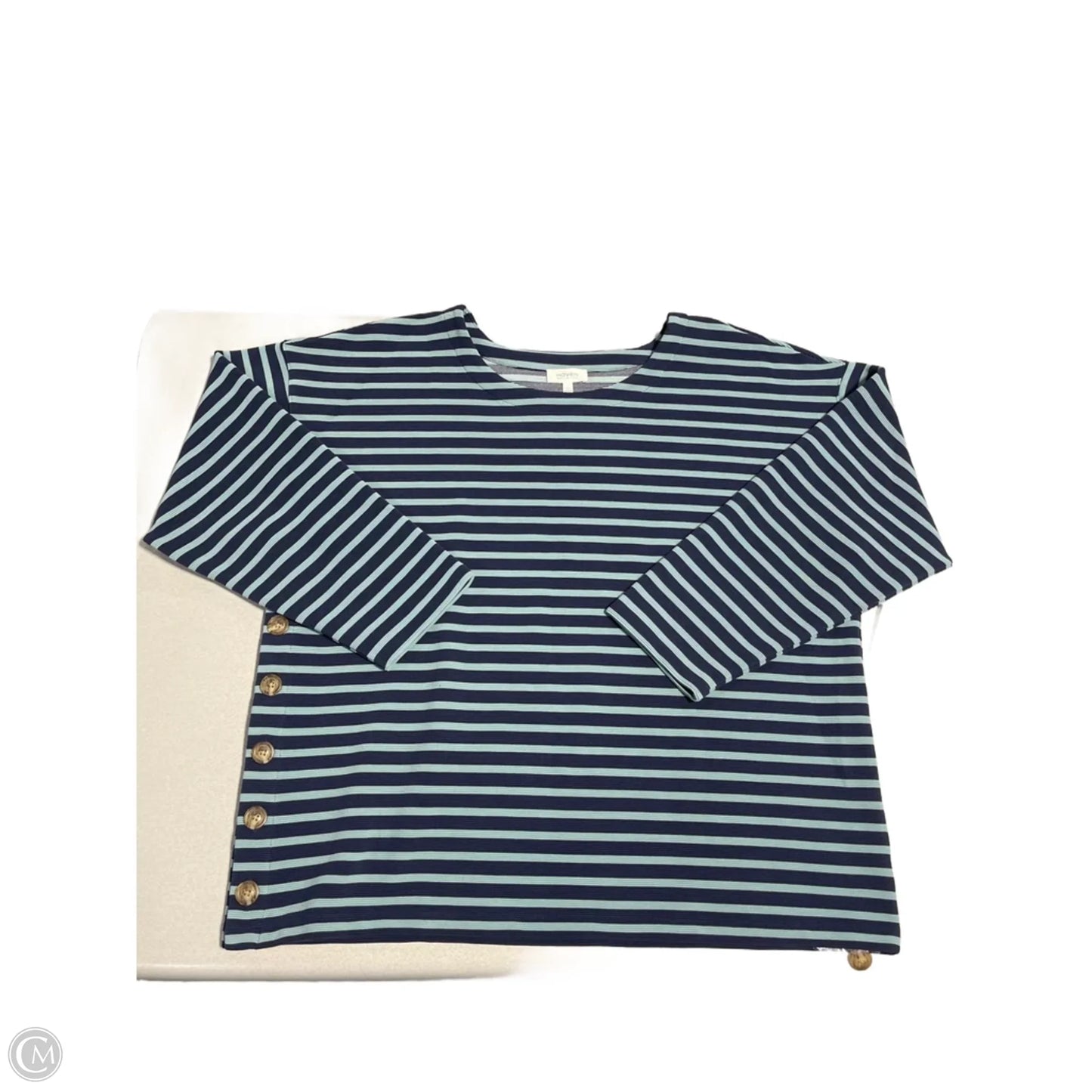 Top Long Sleeve By Haven In Striped Pattern, Size: Xxl