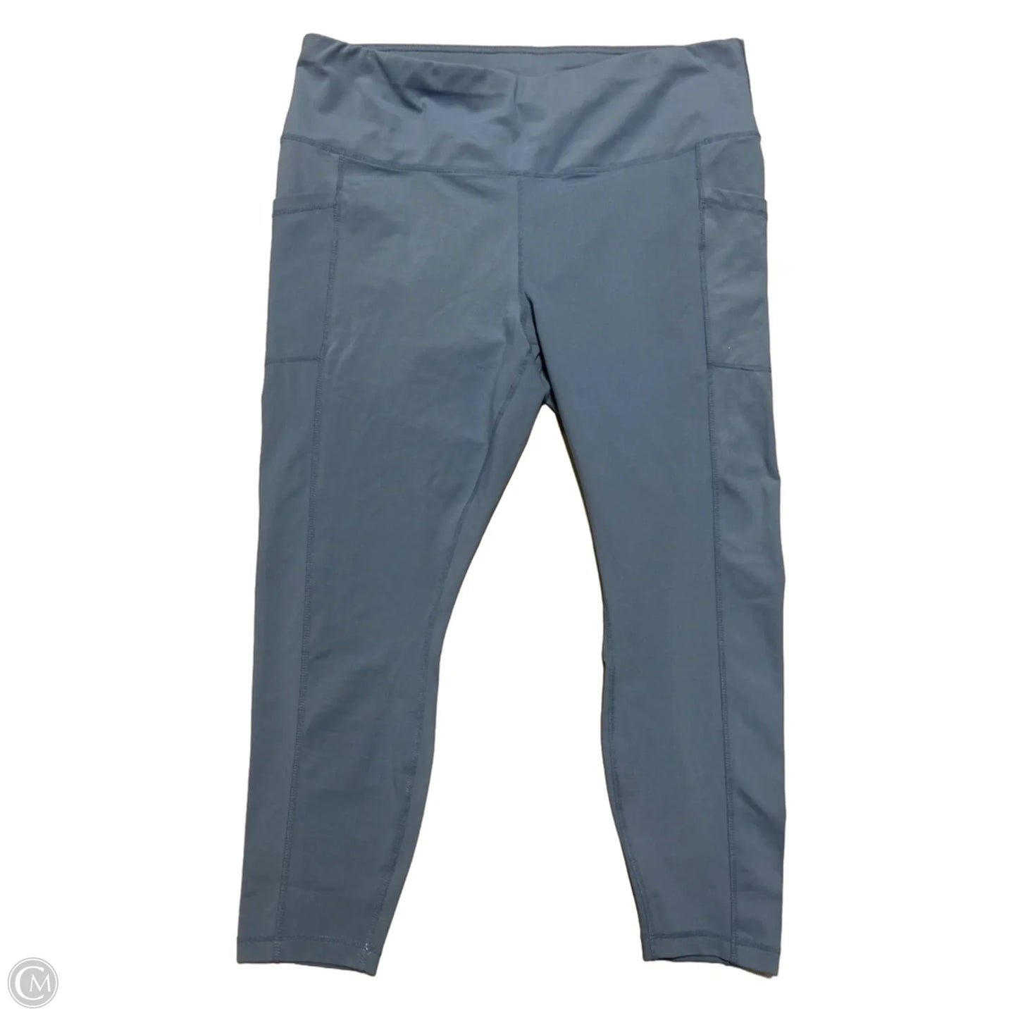 Athletic Leggings By Yogalicious In Blue, Size: 2x