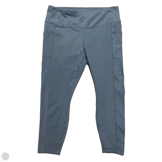 Athletic Leggings By Yogalicious In Blue, Size: 2x