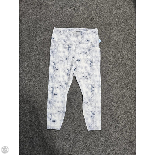 Athletic Leggings By Yogalicious In Grey, Size: 1x