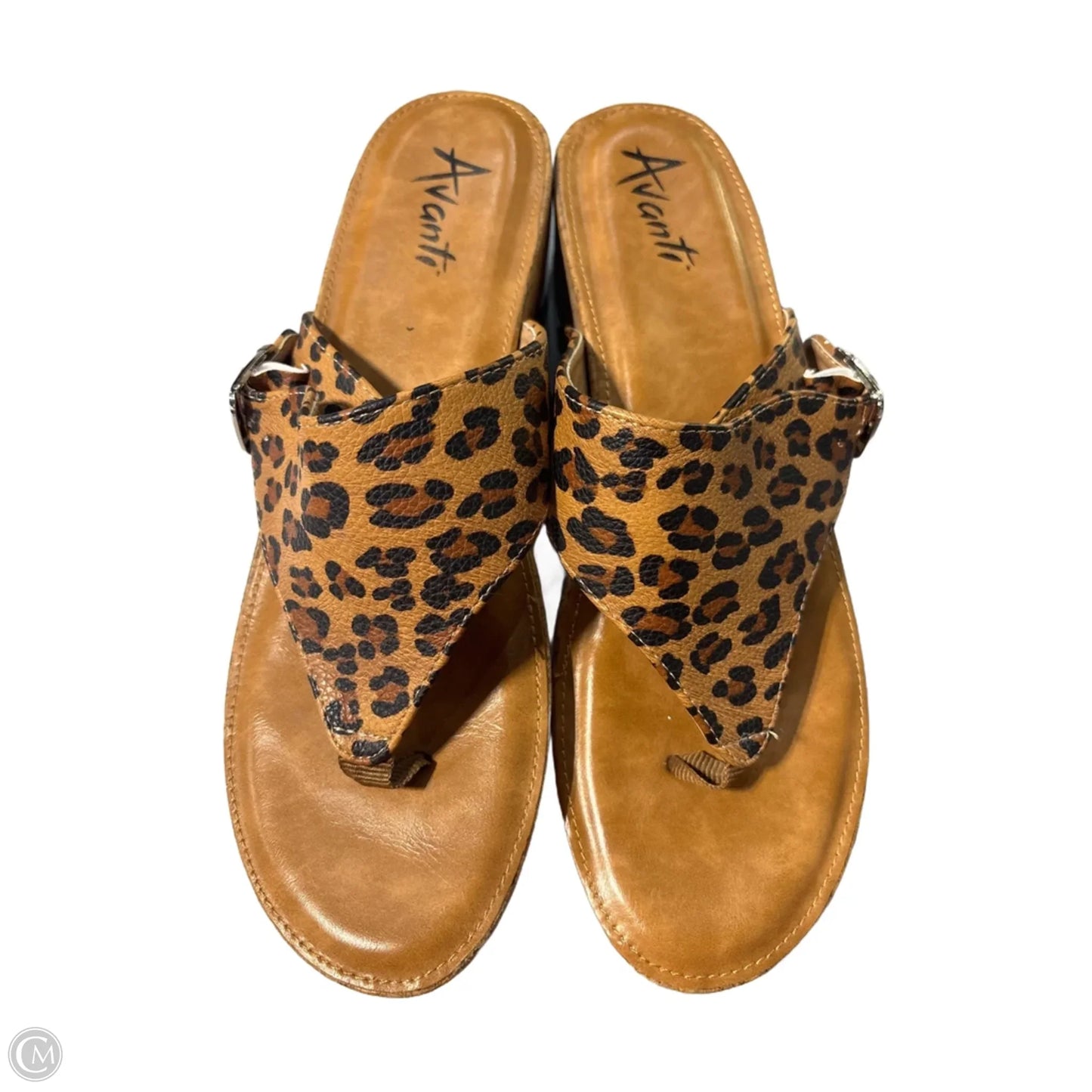 Sandals Heels Wedge By Cmc In Animal Print, Size: 10