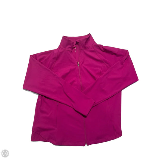Athletic Jacket By Tek Gear In Pink, Size: 1x