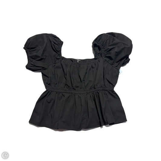 Top Short Sleeve By Express In Black, Size: L