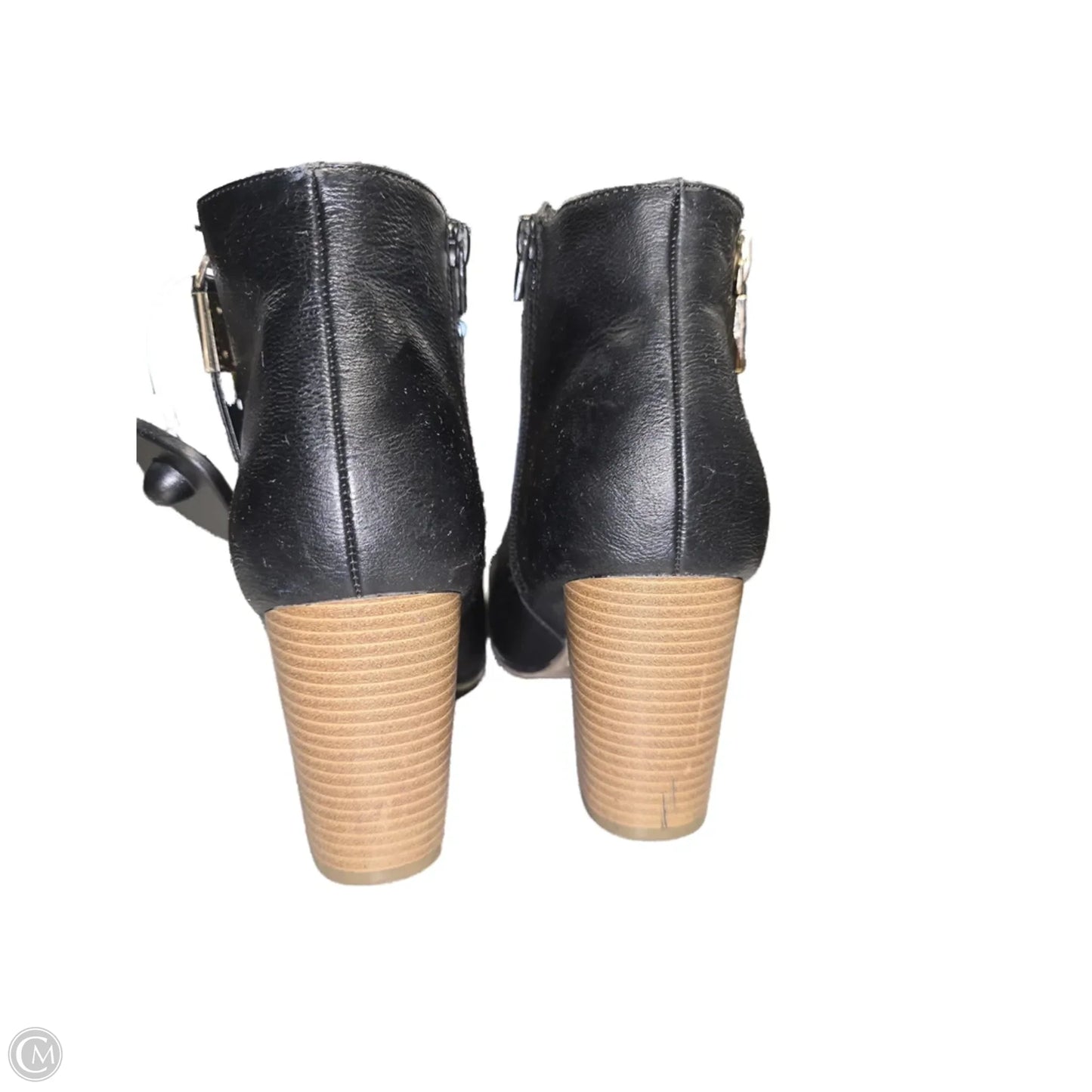 Boots Ankle Heels By Apt 9 In Black, Size: 10