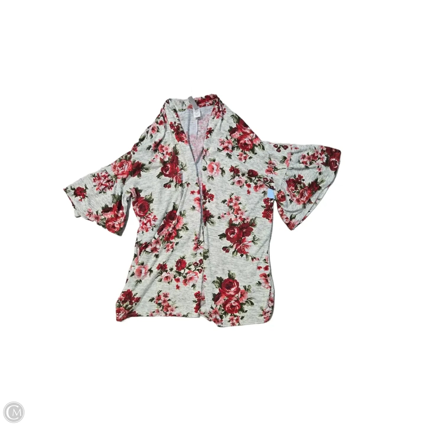 Cardigan By Cmc In Floral Print, Size: 3x