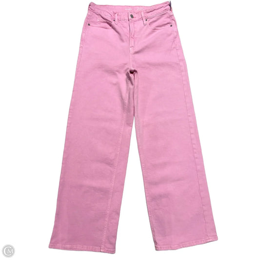 Jeans Wide Leg By Old Navy In Pink, Size: 8
