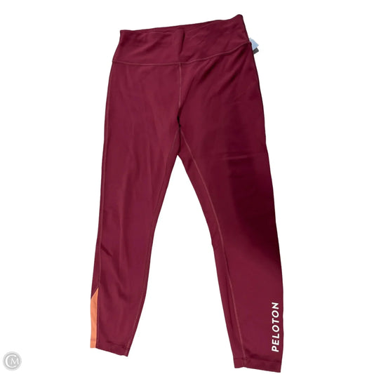 Athletic Leggings By Peloton In Pink, Size: L