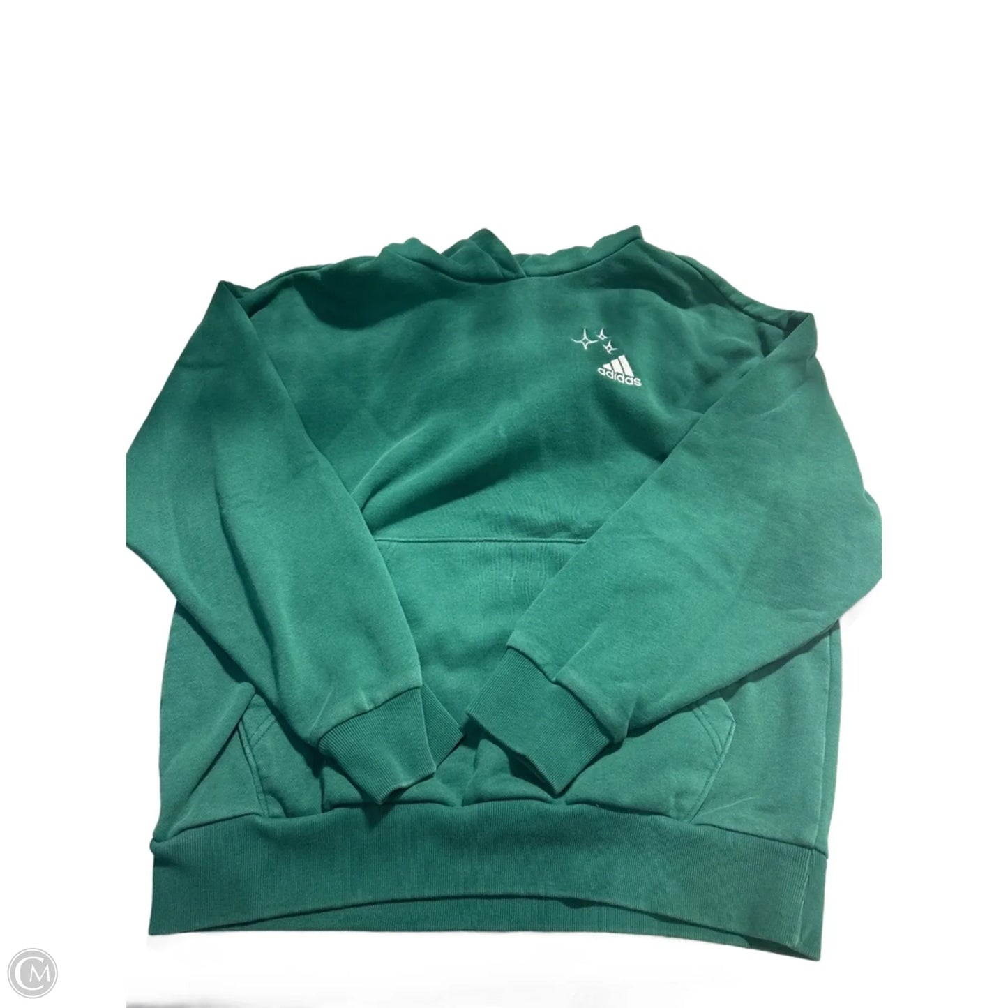 Sweatshirt Hoodie By Adidas In Green, Size: S