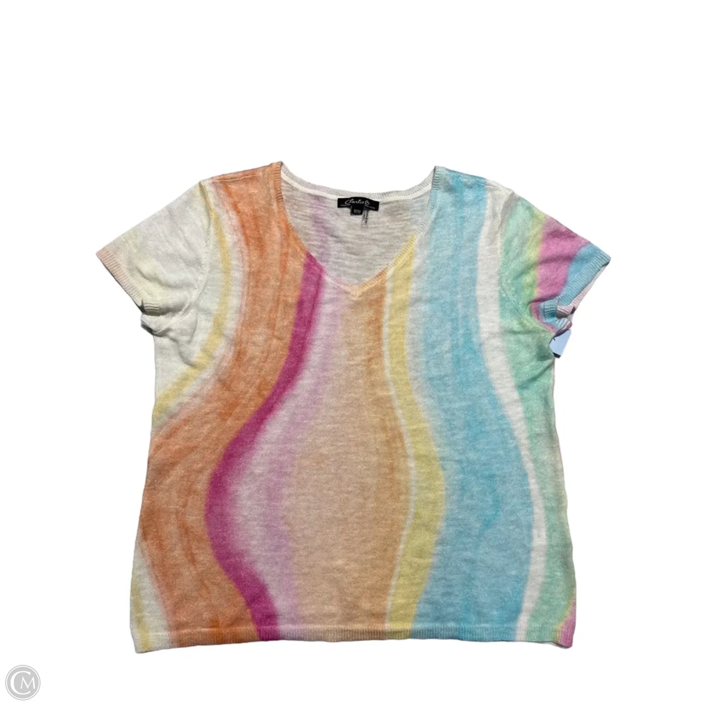 Top Short Sleeve By Charlie B In Multi-colored, Size: M
