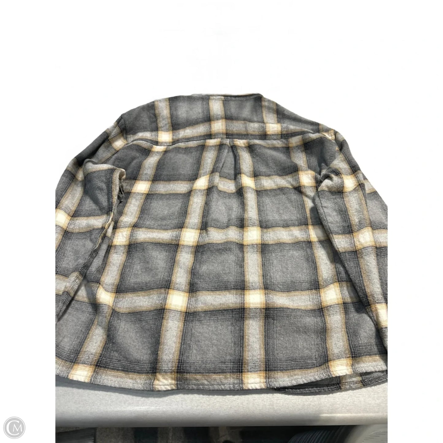 Top Long Sleeve By Old Navy In Plaid Pattern, Size: L