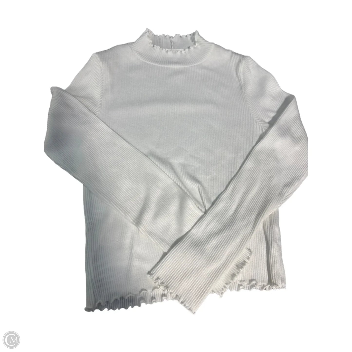 Top Long Sleeve By American Eagle In White, Size: L