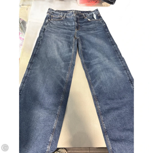 Jeans Wide Leg By American Eagle In Blue Denim, Size: 12l