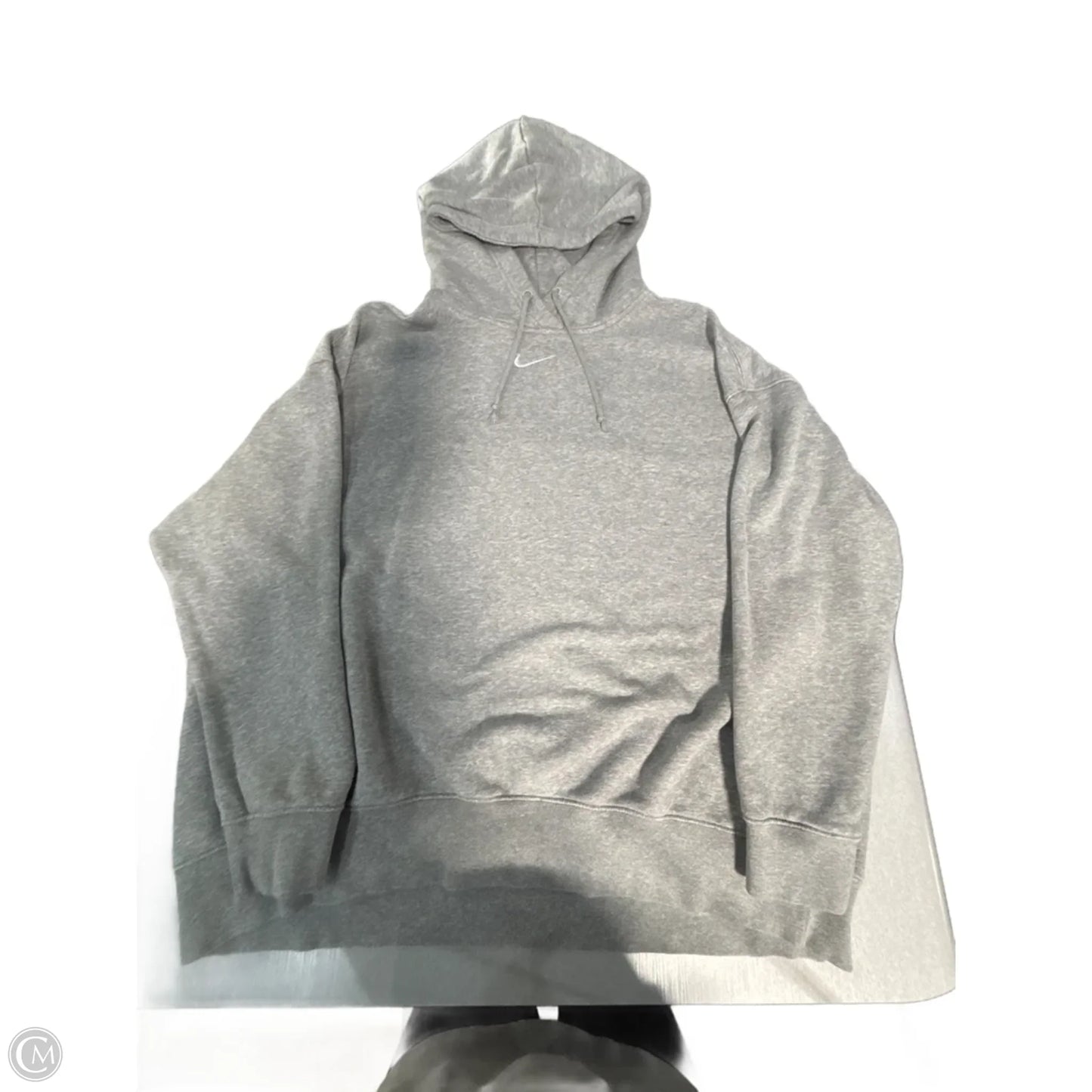 Athletic Sweatshirt Hoodie By Nike In Grey, Size: Xl