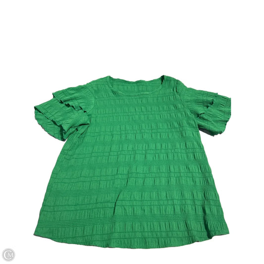 Top Short Sleeve By Cmc In Green, Size: S