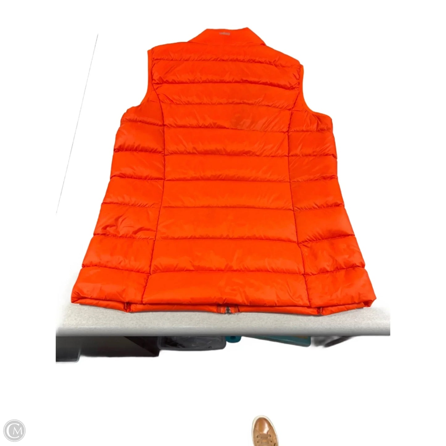 Vest Puffer & Quilted By Eddie Bauer In Orange, Size: M