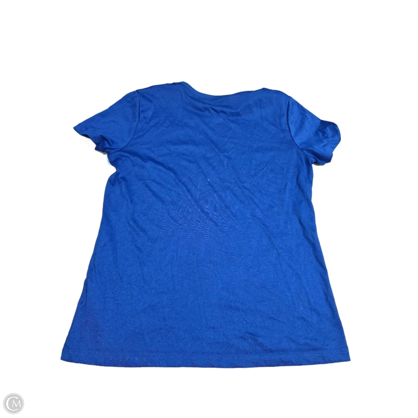 Athletic Top Short Sleeve By Nike In Blue, Size: M