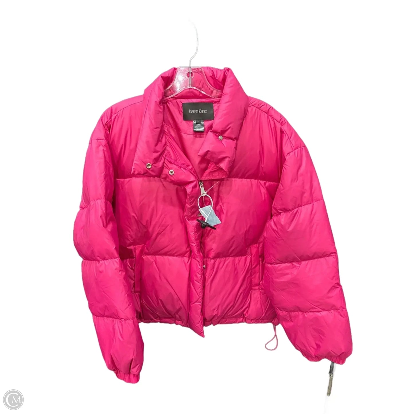 Coat Puffer & Quilted By Karen Kane In Pink, Size: L