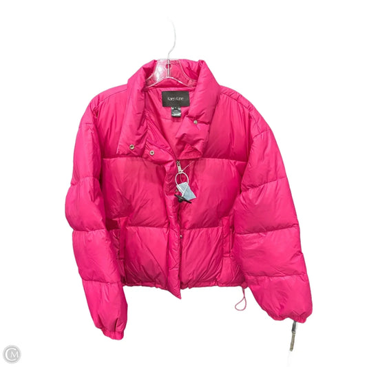 Coat Puffer & Quilted By Karen Kane In Pink, Size: L