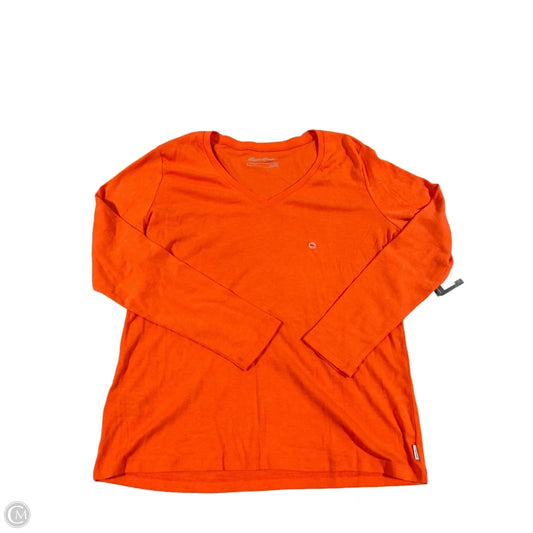 Top Long Sleeve By Eddie Bauer In Orange, Size: 2x