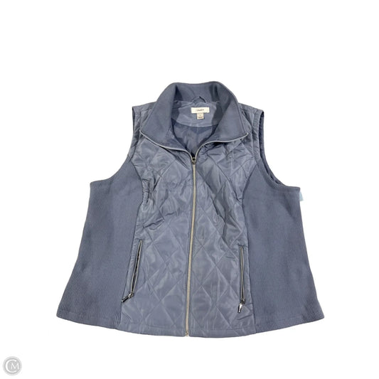 Vest Puffer & Quilted By Cj Banks In Blue, Size: 2x