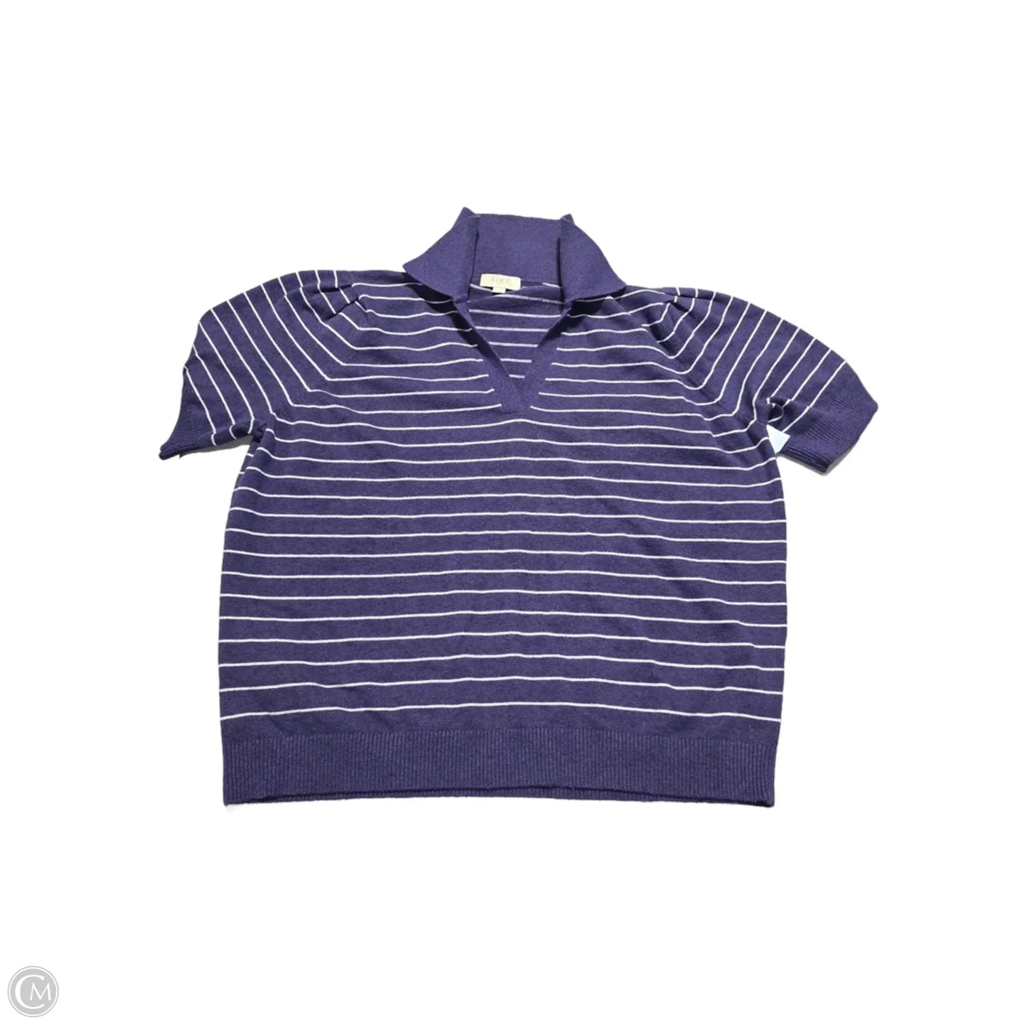 Top Short Sleeve By Loft In Purple, Size: Xl