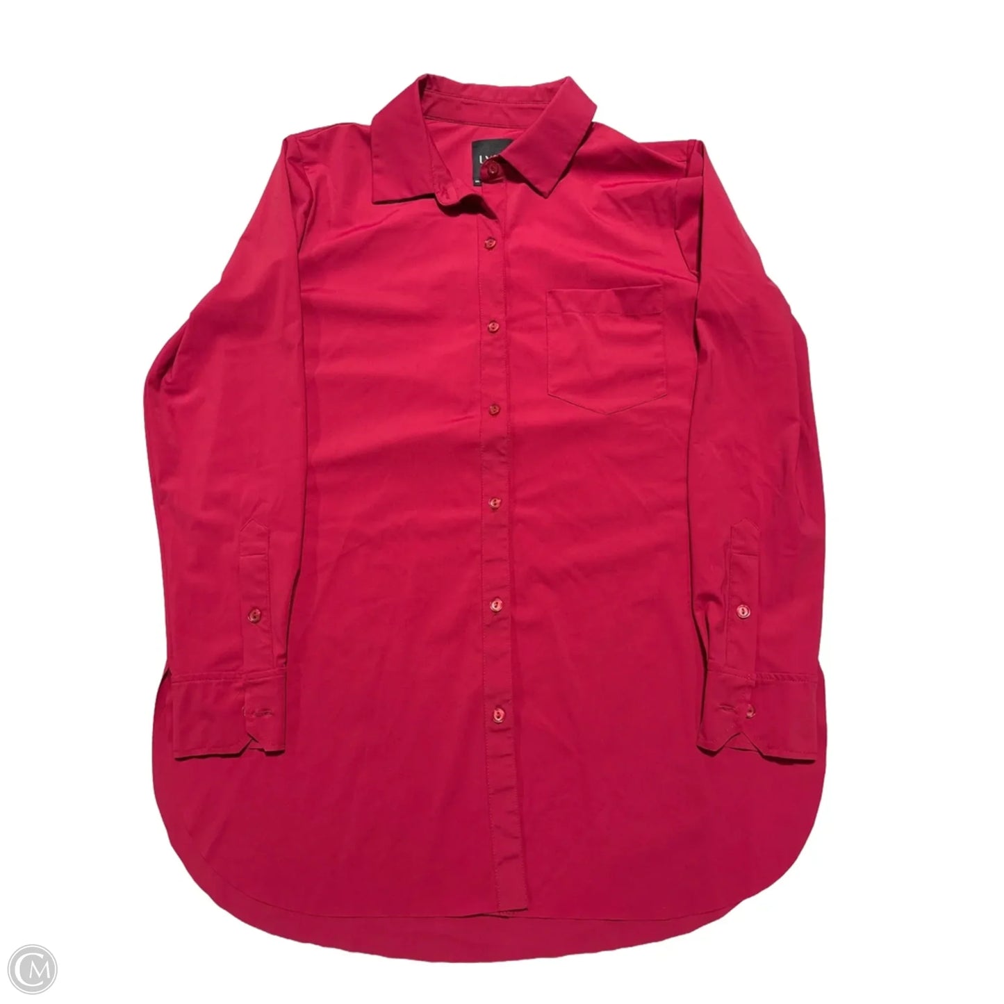 Top Long Sleeve By Lysse In Red, Size: M
