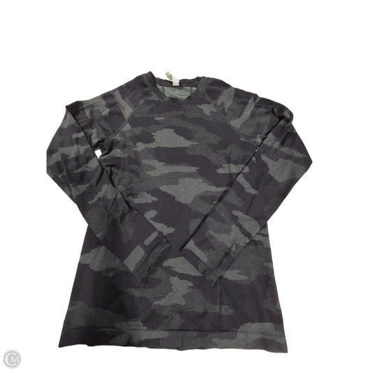 Athletic Top Long Sleeve Collar By Athleta In Black, Size: S