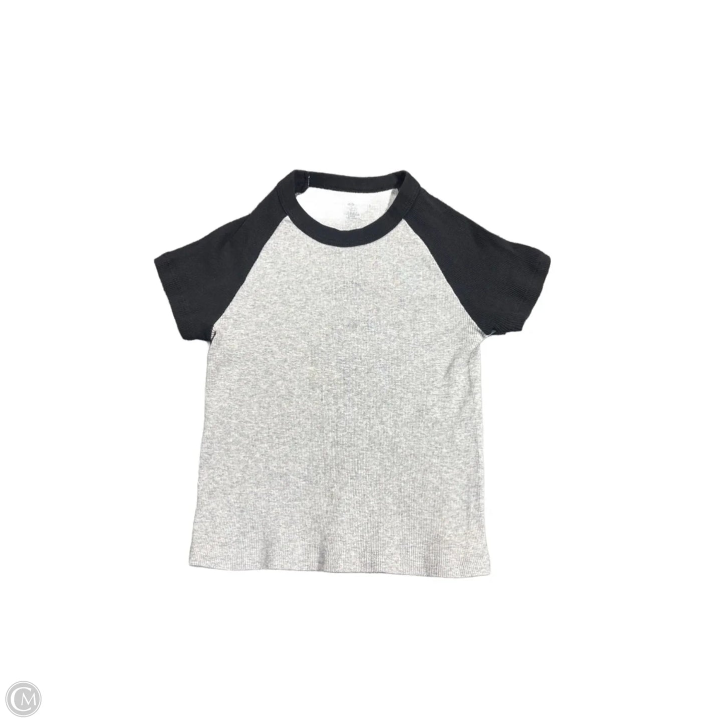 Top Short Sleeve By Brandy Melville In Black & Grey, Size: Xs