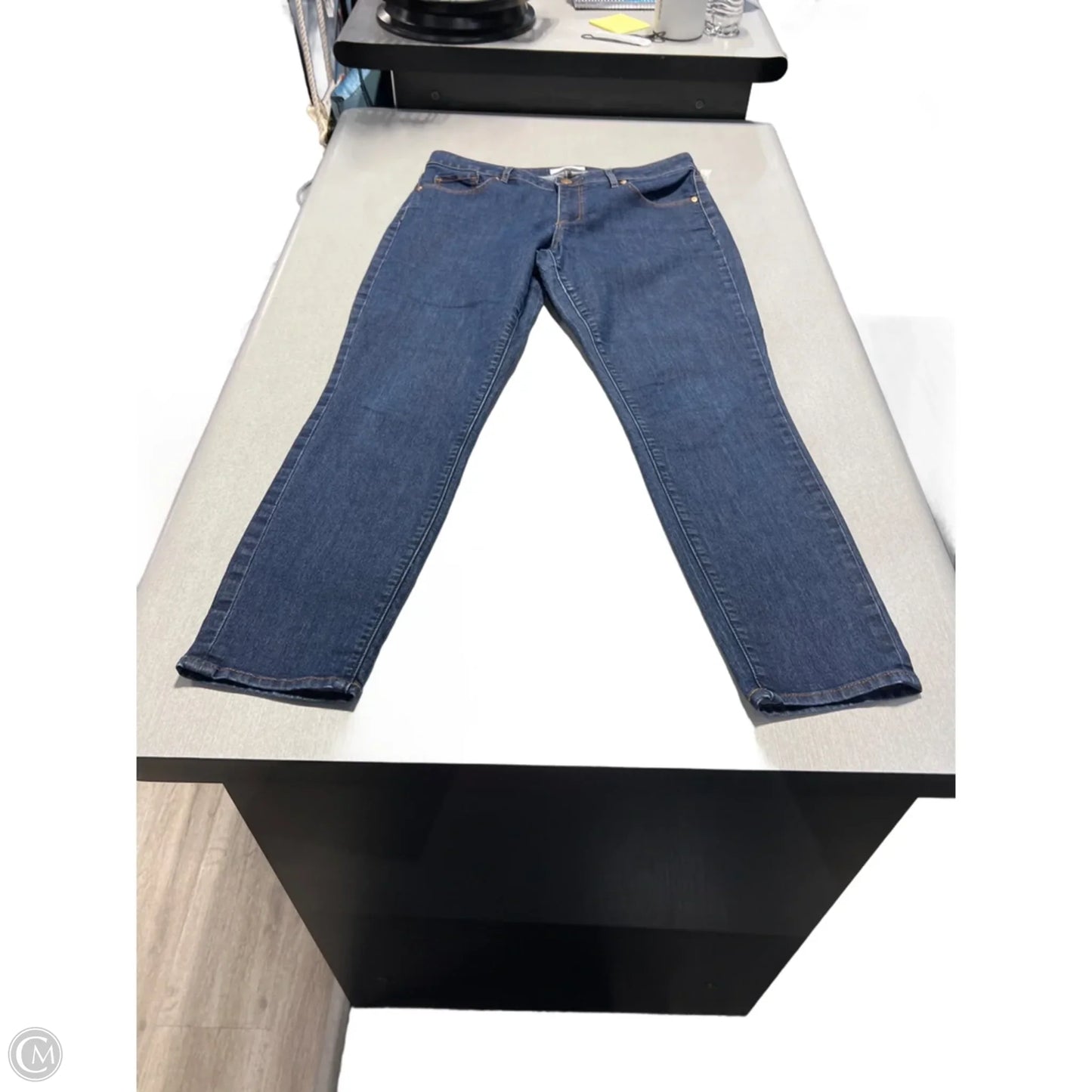 Jeans Straight By Loft In Blue Denim, Size: 10