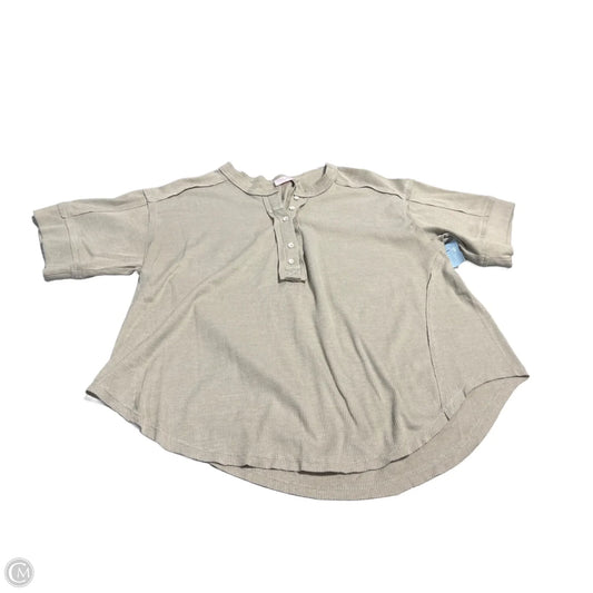 Top Short Sleeve By Pink Lily In Cream, Size: Xl