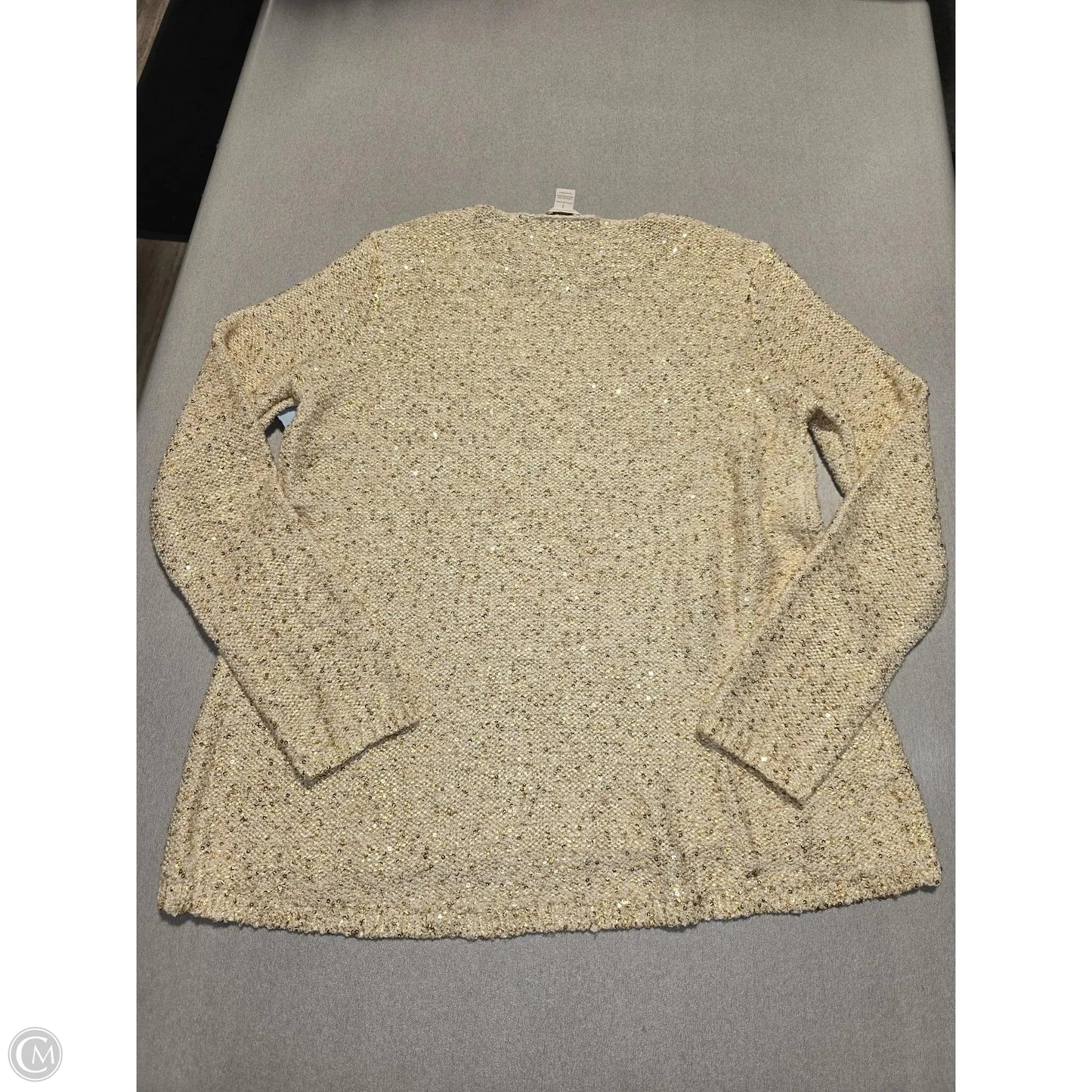 Top Long Sleeve By Chicos In Cream, Size: M