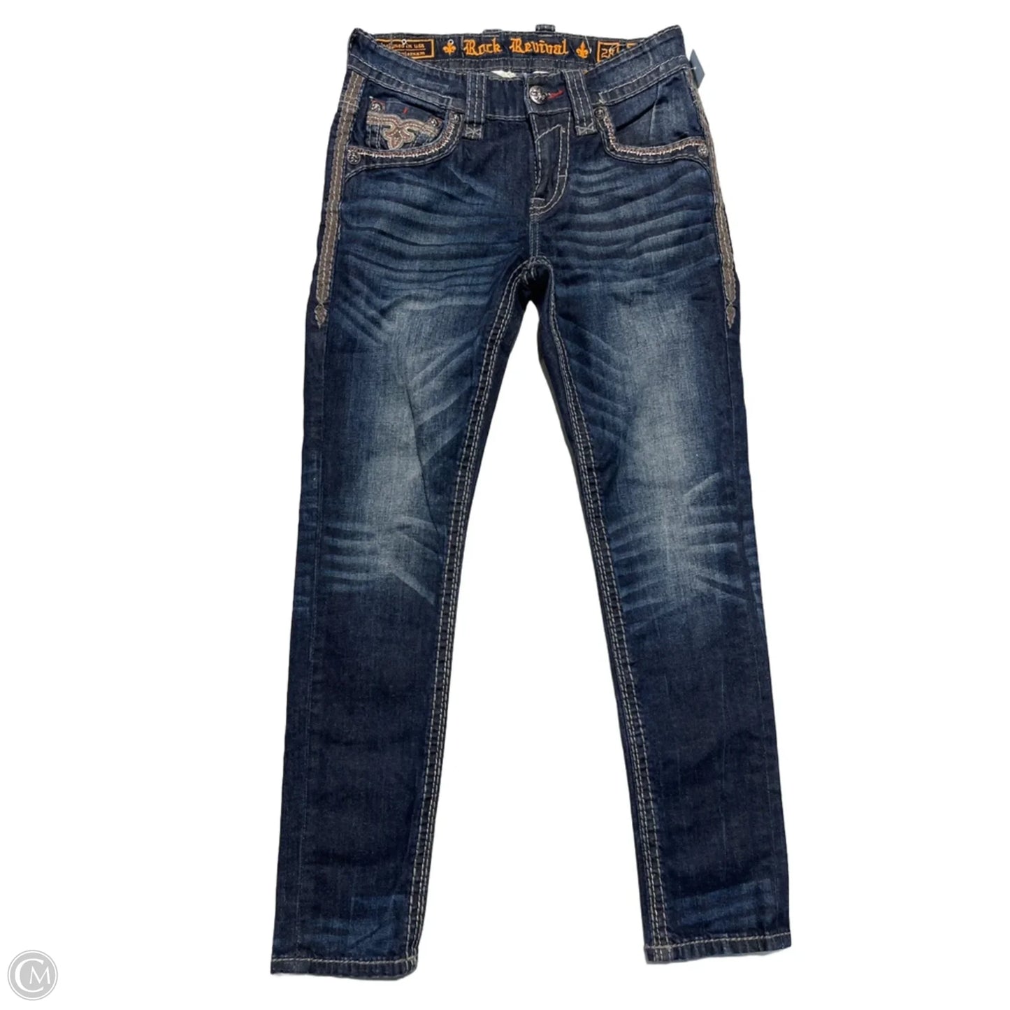 Jeans Straight By Rock Revival In Blue Denim, Size: 6